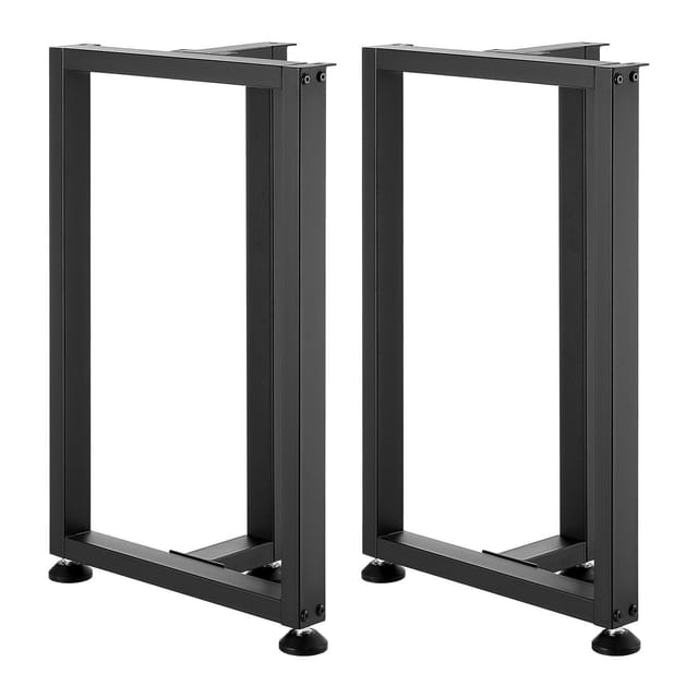 Tischbeine 740 X 450 Mm, Quadratische T-förmige Stahlbeine, Modulares Design, Einfache Montage, Max. Belastbarkeit 1000 Kg, Robust, Geeignet Für Schreibtische, Esstische Und Werkbänke, 2er-set, Schwar