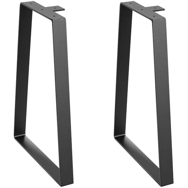 Trapezförmige Tischbeine Aus Stahl, 406,4 Mm, 2er-set, Für Couchtische, Moderne Schreibtische, Bänke, Nachttische, Sofas, Tragkraft 181,4 Kg, Schnelle Montage, Schwarz