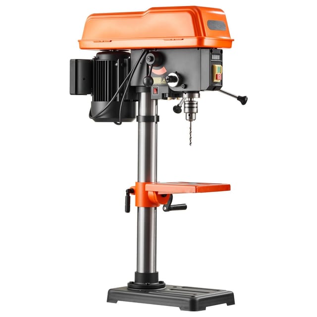 254 Mm Säulenbohrmaschine, 400 W, Variable Drehzahl 440 Bis 2600 U/min, Neigung 0 Bis 45 Grad, Laser Und Led Für Holz Und Metall