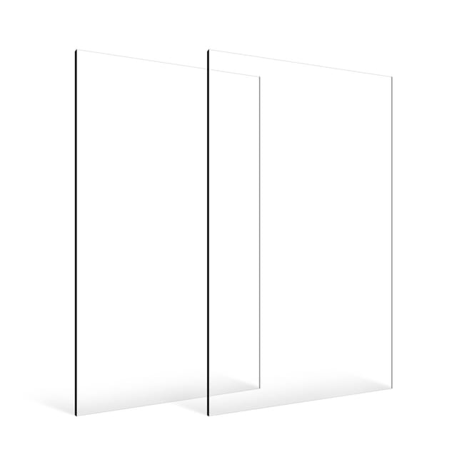 Set Mit 2 Plexiglas-acrylglasplatten, 61 X 122 Cm, 3 Mm Dick, Transparent, Leicht Zu Schneiden, Für Diy-displays Und Fensterrahmen