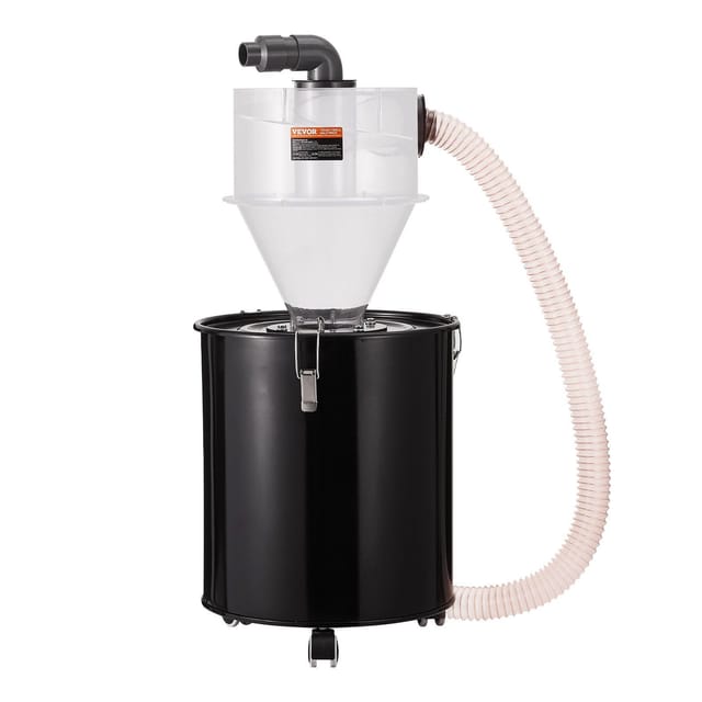 10-cm-staubzyklonabscheider Für Staubsauger, Metallbehälter Und 5-cm-anschluss, Werkstatt, Sägemehl Und Späne