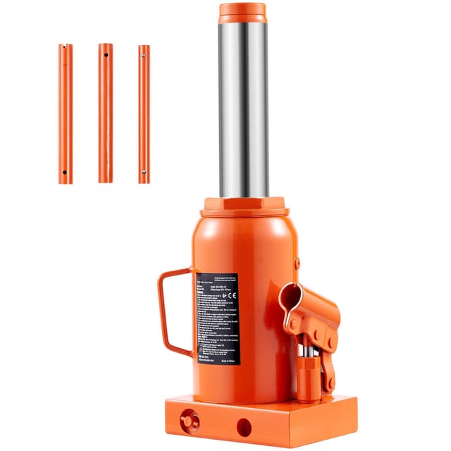 Hydraulischer Flaschenheber (30 Tonnen), Hubhöhe 28,5–47,4 Cm, Langer Griff, 3-teiliges Set, Für Lkw, Wohnmobile Und Reparaturen