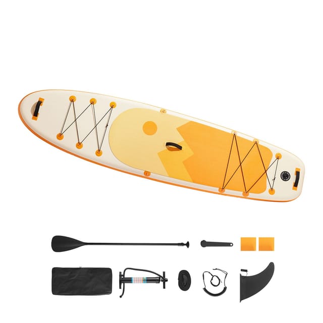Aufblasbares Sup-paddleboard 3,53 M X 89 Cm X 15 Cm, Ultraleicht, Mit Pumpe, Paddel, Finne, Rucksack Und Leash