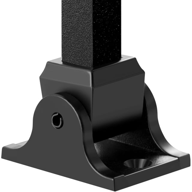 Packung Mit 50 Quadratischen, Abgewinkelten Aluminium-geländerstäben, 13 Mm Lochdurchmesser, Schwarz, Für Treppen Und Geländer