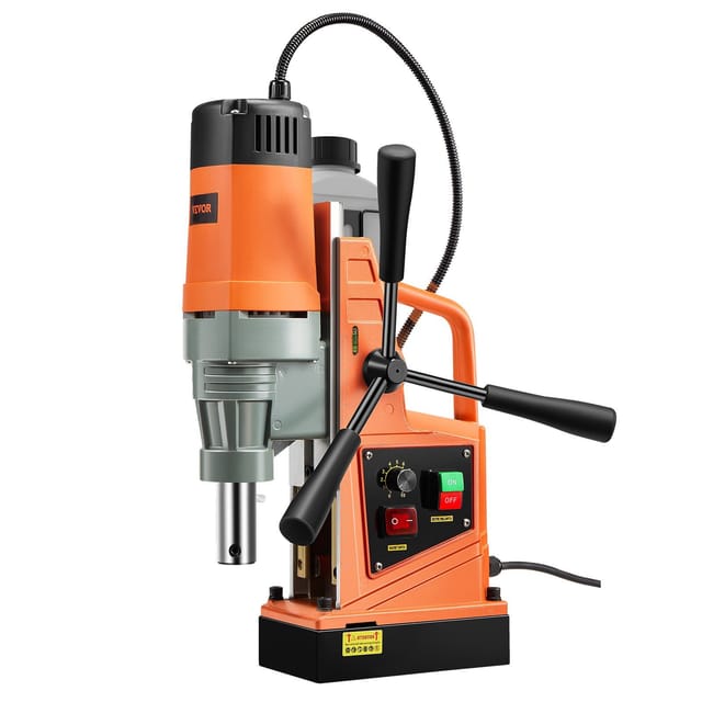 Tragbarer Elektrischer Magnetbohrer Mit 1550 W, 50 Mm Bohrkapazität, 1328 Nm Drehmoment, Variable Drehzahl 0–500 U/min, Ideal Für Metall Und Heimwerkerprojekte