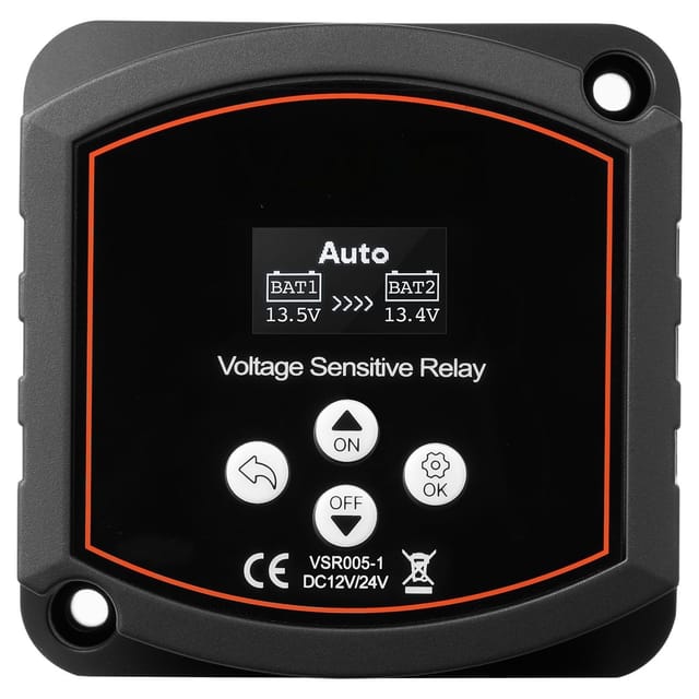 12v 300a Batterietrennschalter-set Mit 33,6 Mm² Kabel, Manuellem Und Automatischem Vsr-relais, Lcd-voltmeter, Lithiumkompatibel