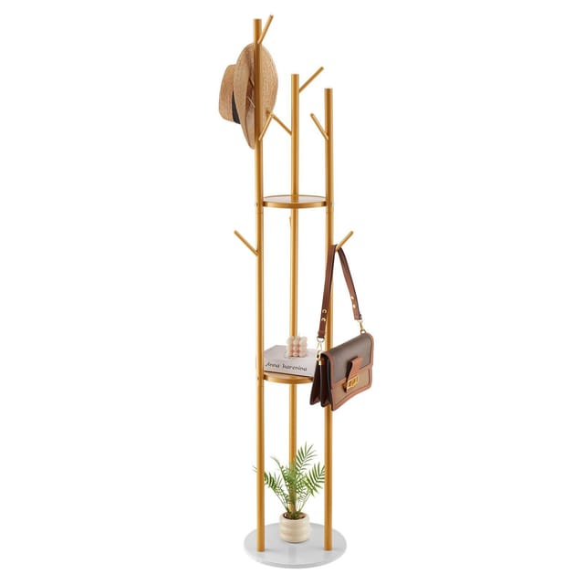 Freistehende Garderobe Aus Quarz Mit 9 Haken, Ideal Für Eingangsbereich, Schlafzimmer, Büro, Wohnzimmer, Praktisch Und Modern.