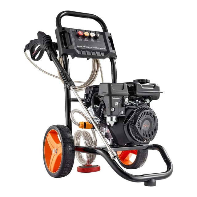 Benzin-hochdruckreiniger, 2900 Psi, 7 L/min, Mit Aluminiumpumpe, Pistole, Lanze Und 4 Düsen Für Auto, Haus Und Terrasse
