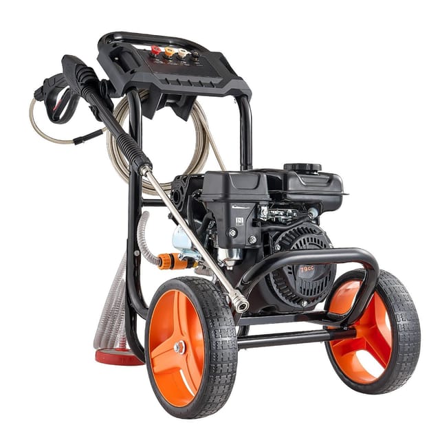 Benzinbetriebener Hochdruckreiniger, 2900 Psi, 7 L/min, Aluminiumpumpe, Spritzpistole, 4 Düsen, Ideal Für Autos Und Den Außenbereich