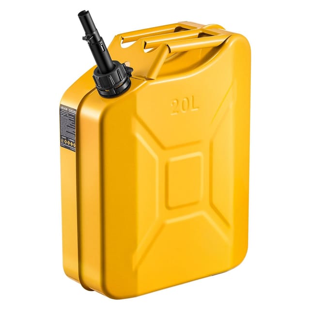 20-liter-metallkanister Mit Ausgießer Und Komfortablem Griff, Auslaufsicherer Und Korrosionsbeständiger Tank, Gelb