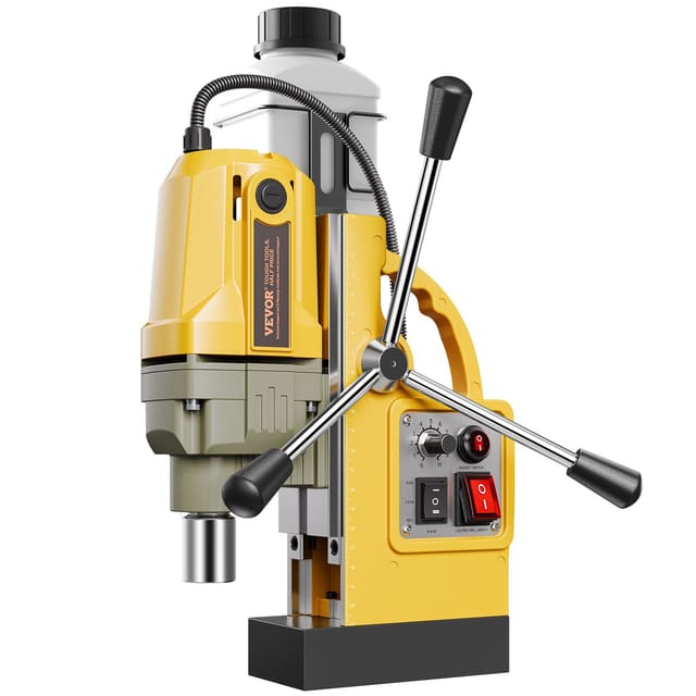 Magnetbohrmaschine, 1200 W, 40,6 Mm Durchmesser, 1277 Kg Bohrkraft, Variable Drehzahl, Ideal Für Metallbohrungen, Gelb