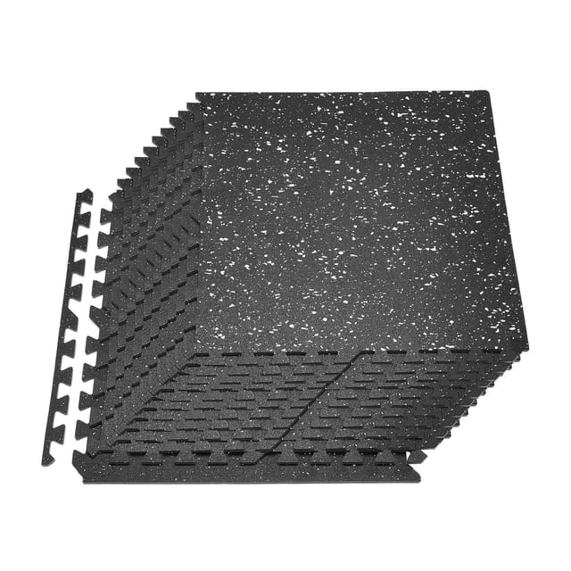 24-teilige Puzzle-gymnastikmatte Aus Hochdichtem Eva-schaum, 610 X 610 Mm, Ineinandergreifende Bodenfliesen, Schutz Für Büro Und Zuhause
