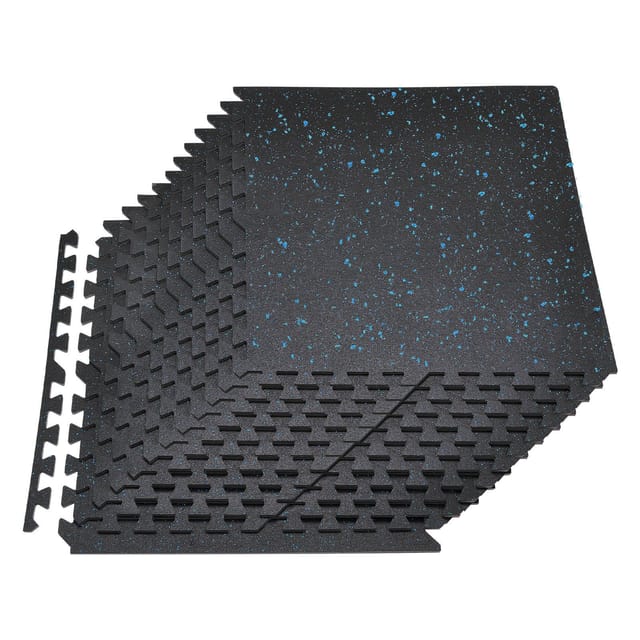 24-teilige Puzzle-fitnessmatte, 610 X 610 X 14 Mm, Hochdichter Eva-schaumstoff, Ineinandergreifende Gummifliesen
