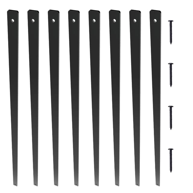 Metallgeländerpfosten, 82 X 2,5 Cm, 51er-set Aus Satiniertem, Schwarzem Aluminium Für Terrassen, Langlebig Und Elegant