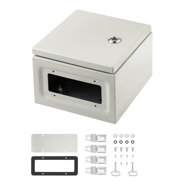 Elektrisches Stahlgehäuse Nema 4x, 20 X 20 X 15 Cm, Ip66 Wasserdicht, Für Innen- Und Außenanwendungen