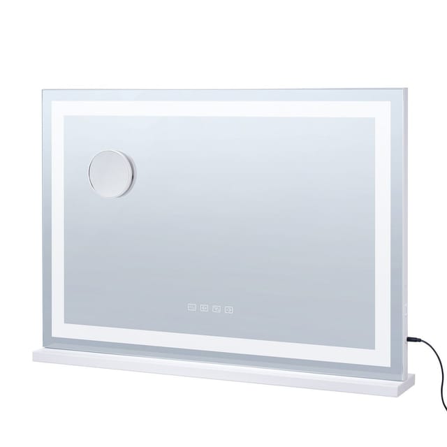 Dreifarbiger Kosmetikspiegel Mit Bluetooth, Usb-anschluss, Zur Wandmontage Oder Freistehend, 55,1 Cm