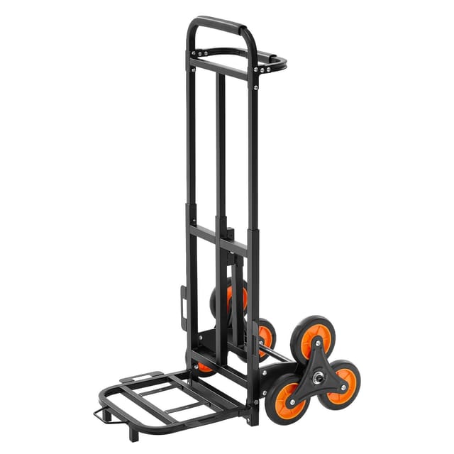 Robuster, Zusammenklappbarer Treppensteiger-trolley, 100 Kg Tragkraft, Teleskopgriff Und 6 Räder, Ideal Für Zuhause Und Zum Einkaufen
