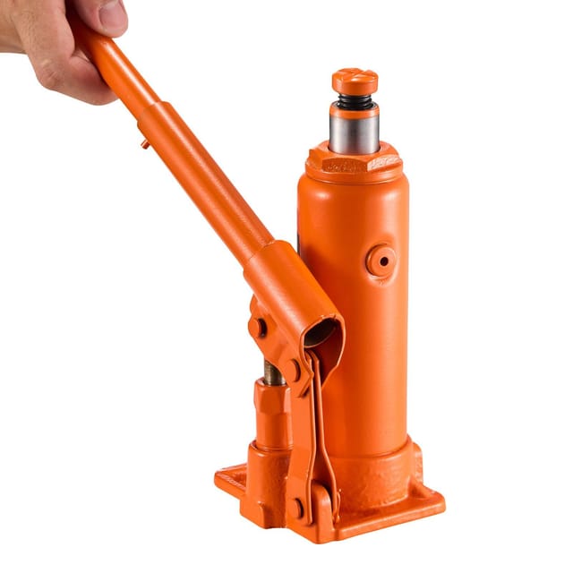 4-tonnen-hydraulik-flaschenheber, Hubhöhe 185 Bis 350 Mm, Robust Verschweißt, Für Pkw, Suvs, Pickups, Autoreparaturen, Anheben Von Häusern, Landmaschinen, Orange