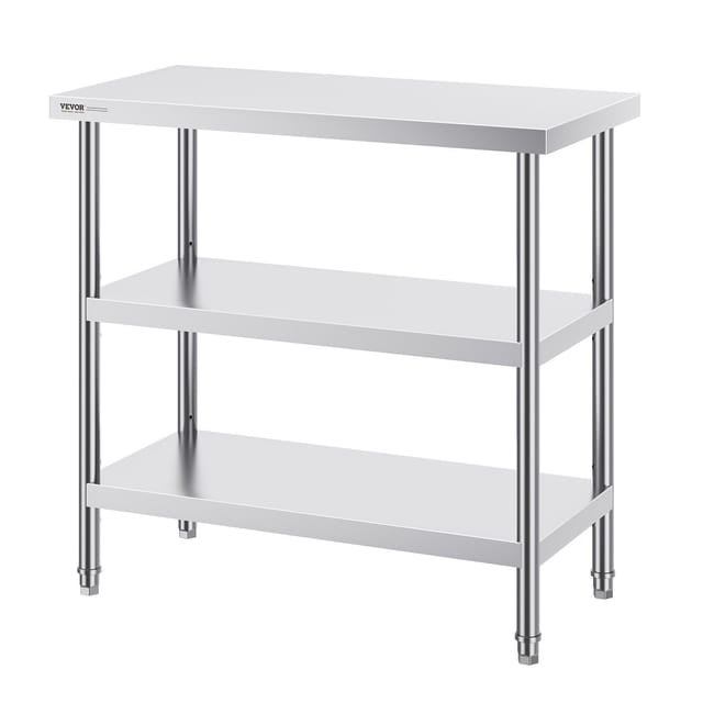 Vorbereitungstisch Aus Edelstahl Für Profiküchen, 45,7 X 91,4 Cm, Hochwertige Verarbeitung, Lange Lebensdauer