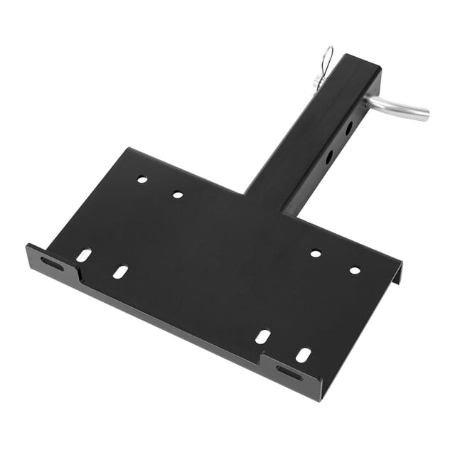 6803 Kg Seilwindenhalterung Für Anhängerkupplung, Beschichteter Stahl, 2 Befestigungslöcher, Kompatibel Mit Atvs, Utvs, Transportern, Schwarz
