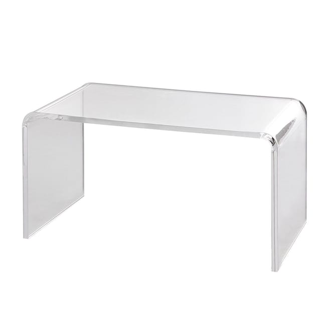 Acryl-couchtisch, Transparenter C-förmiger Beistelltisch, 41,4 Cm Hoch, Ideal Für Kaffee, Getränke, Mahlzeiten, Snacks, Wohnzimmer, Terrasse, Balkon
