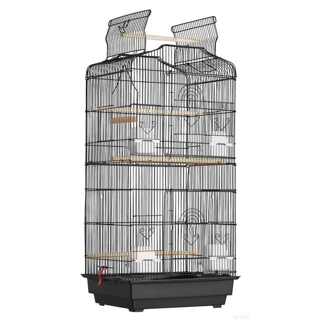 Großer 41-zoll-vogelkäfig Für Papageien, Wellensittiche, Kanarienvögel Und Unzertrennliche, Mit Schaukel Und Sitzstange