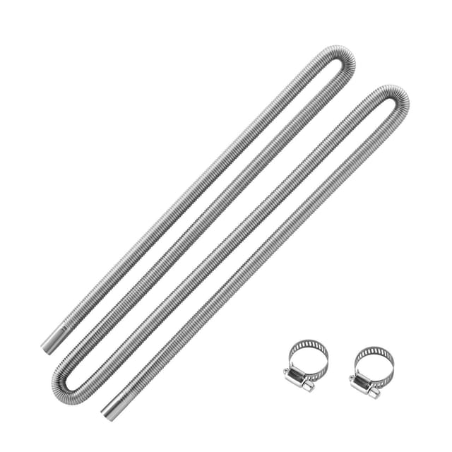 3000 Mm Langes, Flexibles Edelstahl-auspuffrohr Für Dieselheizungen Mit 2 Klemmen, Zubehörset Für 2-kw-heizungen
