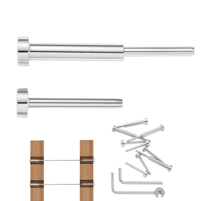 Unsichtbares Kabelgeländer-set, 20-teilig, 3,2 Mm Starke Edelstahlhalterungen T316 Mit Gabelspannern, Für Terrassen Und Balkone