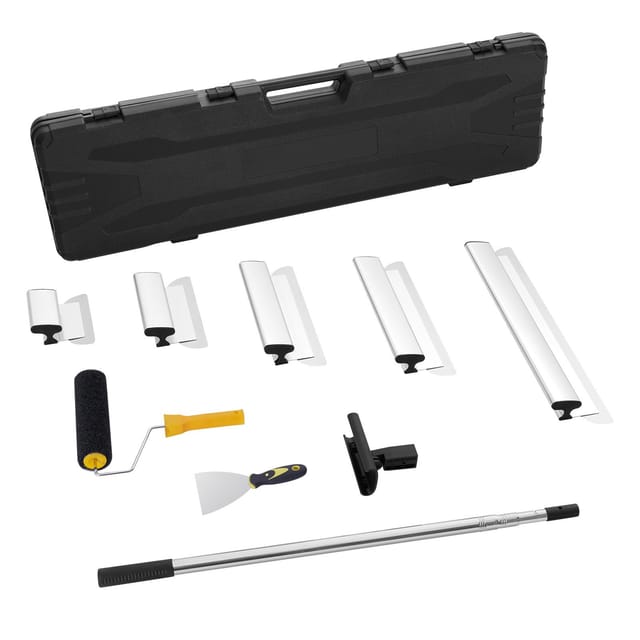 Satz Putzkellen 17,8 Bis 61 Cm Mit Verlängerungsgriff 86 Bis 207 Cm, Edelstahl, Für Professionelle Putz- Und Stuckarbeiten