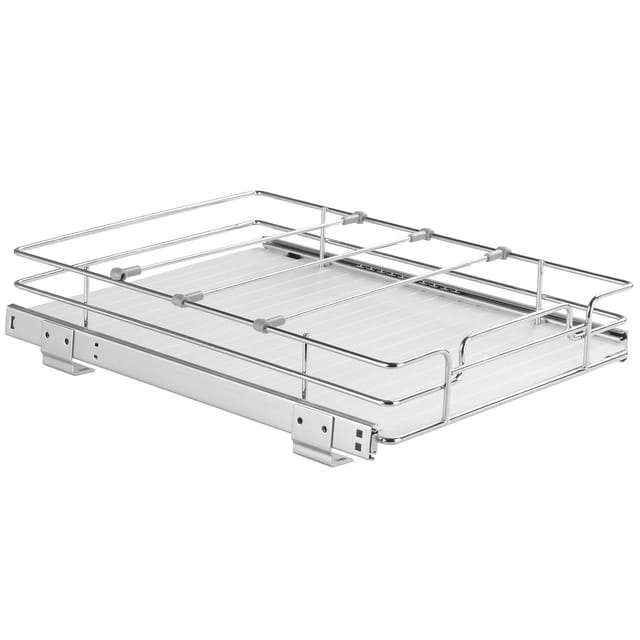 Schiebetür-schrankorganizer 30,5 Cm X 43,2 Cm, Stabile Küchenregale, Schubladen Aus Verchromtem Stahl Unter Der Spüle