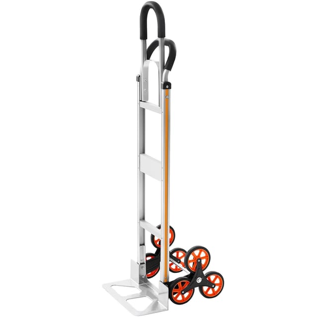 Klappbarer Treppensteigerwagen, 150 Kg Tragkraft, Aluminium, Teleskopgriff Und 6 Räder, Ideal Für Zuhause Und Lager