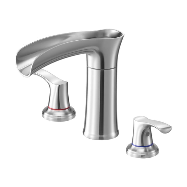 Römische 3-loch-badewannenarmatur, Wasserfallauslauf Aus Zinklegierung Mit 2 Griffen, Modernes Design Für Bad Und Haustiere
