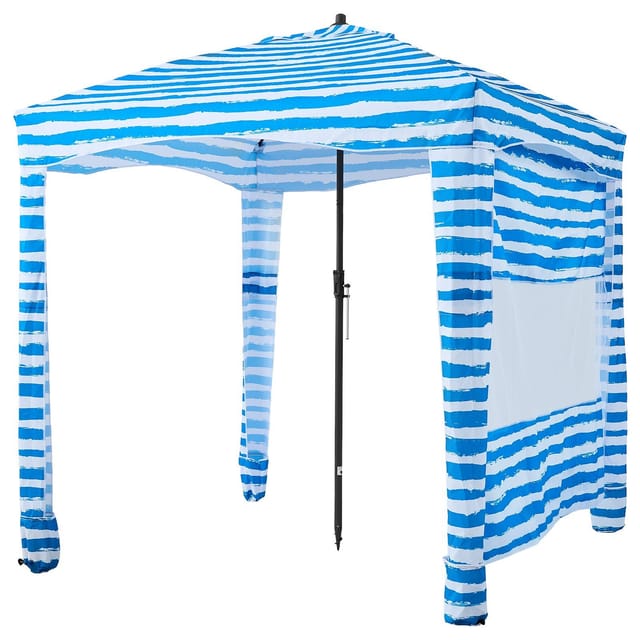 Tragbare Strandhütte 1,83 X 1,83 M Mit Upf 50+ Sonnenschutz, Einfacher Aufbau Und Sandsäcken, Ideal Für Familie Und Freunde