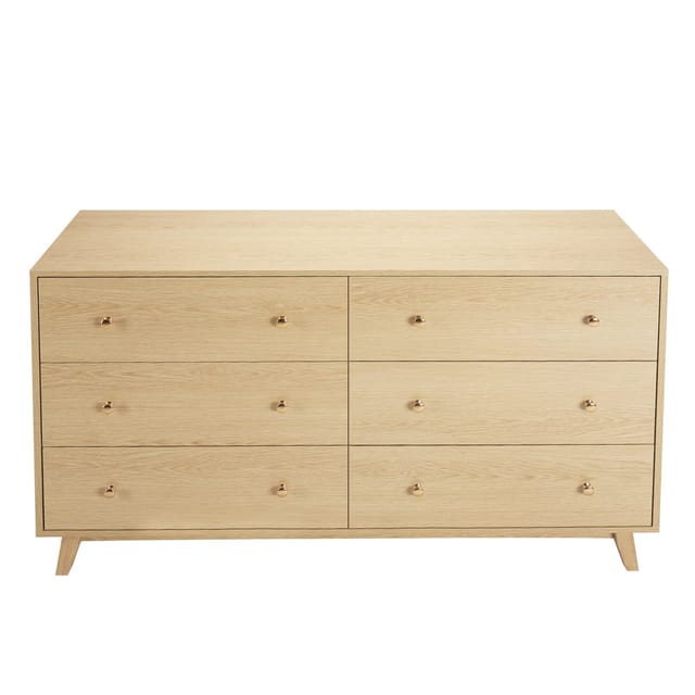 Holzkommode Mit 6 Schubladen Und Kippsicherung, Für Schlafzimmer Und Aufbewahrung, Moderner Stil