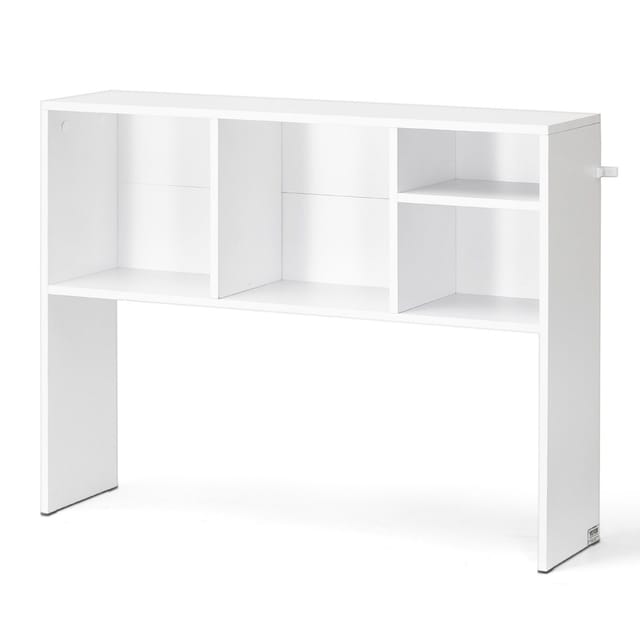 Weißes Büroregal Aus Holz, 1-lagig, 94 X 24 X 73 Cm, Mit Rutschfesten Füßen, Ideal Für Zuhause Und Büro