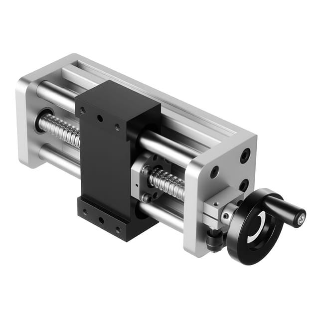 100-mm-linearantrieb, Kugelgewindetrieb Und Cnc-schiene, C7-präzisionsoptik Mit Zwei Achsen, Gleitblock, Handrad Für Cnc-xyz-steuerung