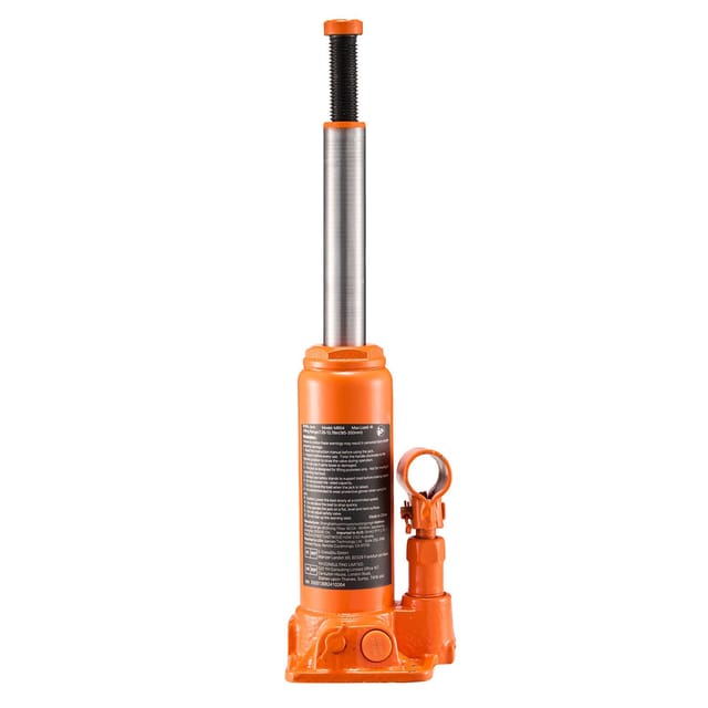 Hydraulischer Flaschenheber (4 Tonnen), Orange, Hubhöhe 18,5–35 Cm, Für Autoreparaturen, Werkstätten, Landwirtschaft Und Ackerbau