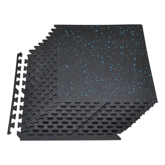 24-teilige Puzzlematte Aus Hochdichtem Eva-schaum, 610 X 610 X 10 Mm, Ineinandergreifende Gummifliesen Für Fitnessräume