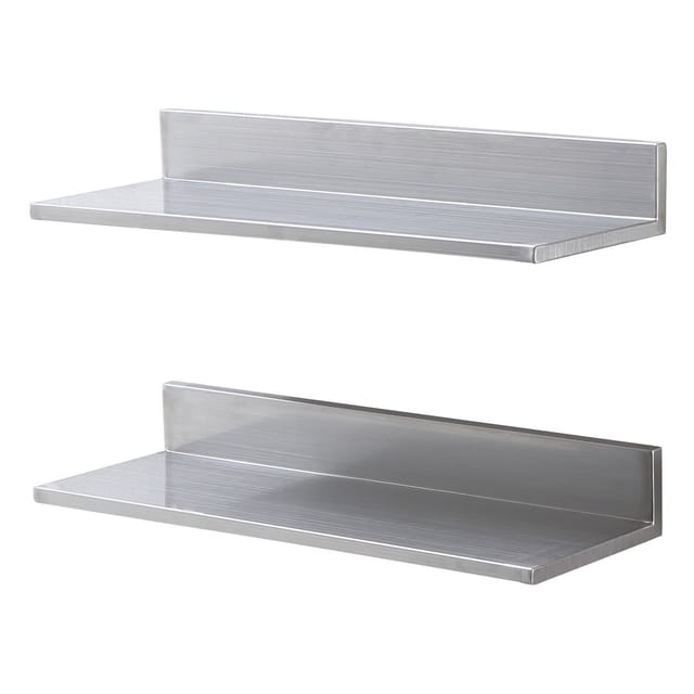 Wandregal Aus Edelstahl, 21,8 X 61 Cm, Mit Spritzschutz, Tragkraft 20 Kg, Ideal Für Restaurants Und Küchen