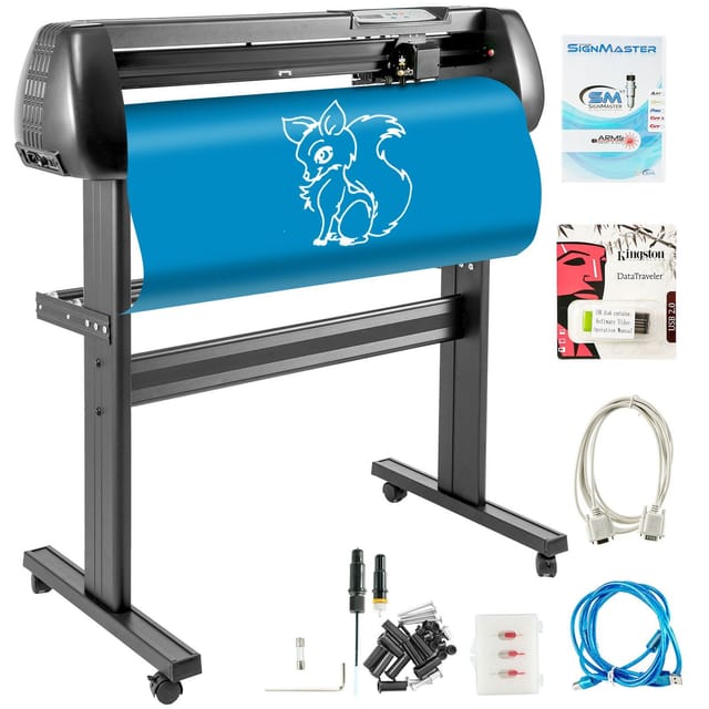 34-zoll-vinylschneider Mit Verstellbarem Ständer Zum Schneiden Von Schildern, Einstellbare Geschwindigkeit Und Kraft