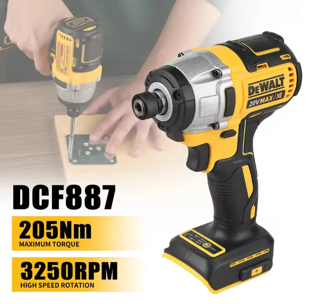 Dewalt Dcf887 Visseuse À Chocs Sans Fil 18v Xr Moteur Sans Charbon, Kit Batterie+chargeur, Montage Charpente Menuiserie Bois