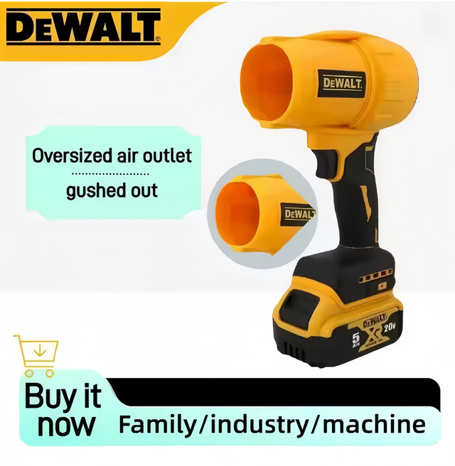 Dewalt Dw317 Souffleur Sans Fil 18v Xr, Grande Sortie D’air, Corps Seul Sans Batterie Ni Chargeur, Nettoyage Feuilles Jardin Terrasse