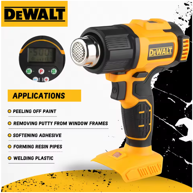 Dewalt Dce530 Décapeur Thermique Sans Fil 18v Xr, Corps Seul Sans Batterie Ni Chargeur, Cintrage Tuyaux Pvc Plomberie