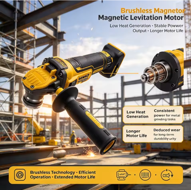 Dewalt Dcg409 Meuleuse 18v Xr Sans Fil Brushless 125mm, Kit Batterie + Chargeur, Ponçage Et Décapage Rouille Atelier Tôlerie