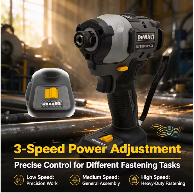 Dewalt Dcf85m Visseuse À Chocs Sans Fil 18v Xr Brushless, Outil Nu, Entrepreneur Bâtiment Fixation Chantier