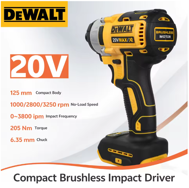 Dewalt Dcf887 Visseuse À Chocs Sans Fil 18v Xr, Kit Batterie+chargeur, Bricolage Maison Assemblage Meuble Terrasse Abri Jardin