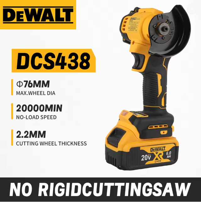 Dewalt Dcs438 Découpeuse 18v Sans Fil Brushless 76mm, Outil Nu, Compatible Batteries Dewalt 18v, Sans Batterie Ni Chargeur