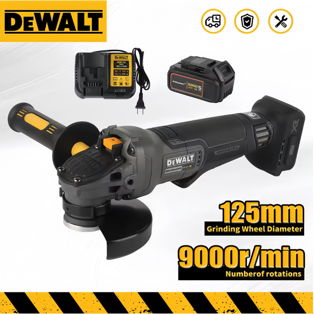 Dewalt Dcg406 Meuleuse D’angle Sans Fil 18v Xr 125mm, Corps Seul, Sans Batterie Ni Chargeur, Coupe Métal Atelier Automobile
