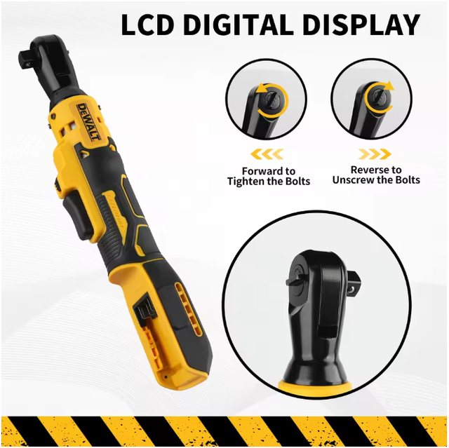 Dewalt Dcf512 Cliquet Sans Fil 18v Brushless 1/2, 95nm, Kit Batterie Et Chargeur Inclus, Maintenance Engins Agricoles Et Machines De Chantier