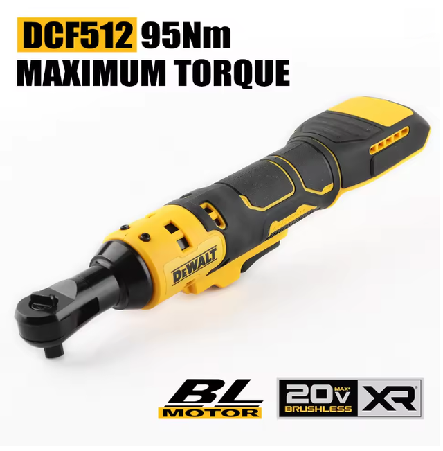 Dewalt Dcf512 Cliquet Sans Fil 18v Xr Brushless 1/2 Pouce, 95nm, Kit Batterie+chargeur, Bricolage Pro Remorque Camping-car Garage